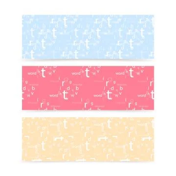 Vector language learning letters in different languages. Education concept. Stock Illustration