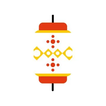 Vector Lantern with Color Stock Illustration