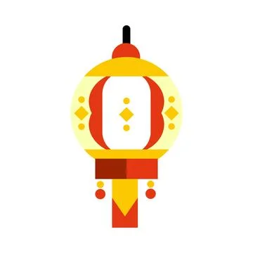 Vector Lantern with Color Stock Illustration
