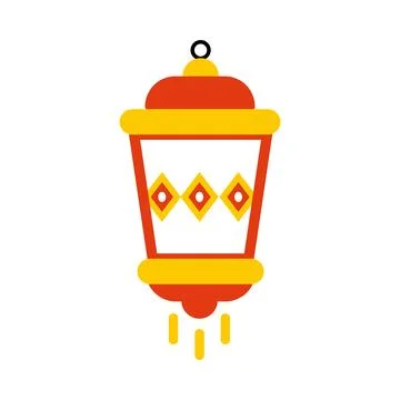 Vector Lantern with Color Stock Illustration