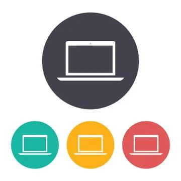 Vector laptop icon Stock Illustration