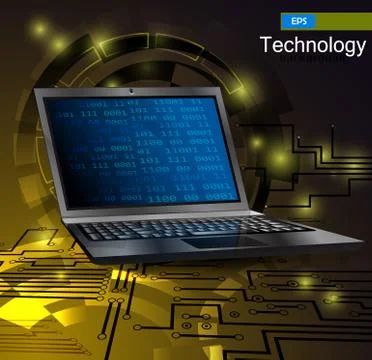 Vector laptop isolated Stock Illustration