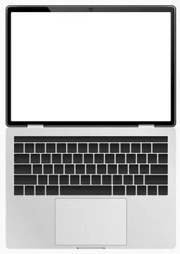 Vector laptop mockup with blank screen, modern design notebook, empty screen Stock Illustration