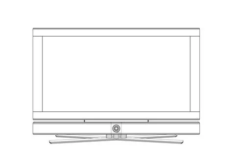 Vector laptop outline. Personal computer in flat style. Desktop computer co.. Stock Illustration