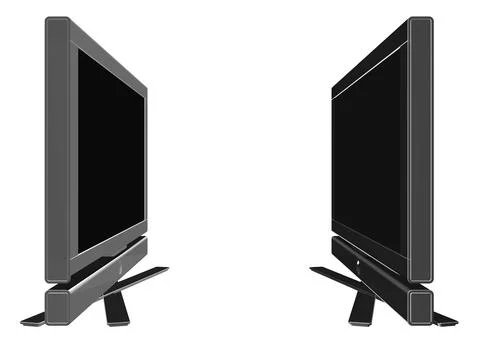 Vector laptop polygonal. Personal computer in flat style. Desktop computer. Stock Illustration