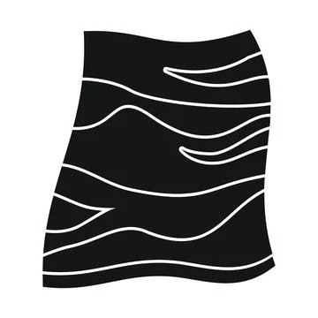 Vector lard with meat black simple icon isolated Stock Illustration