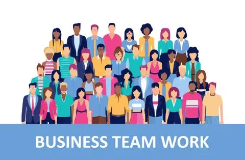 Vector of a large group of businessmen and businesswomen Stock Illustration