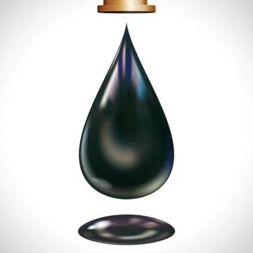 Vector large oil droplet. Stock Illustration
