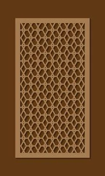 Vector Laser cut panel, seamless pattern for decorative panel. 스톡 일러스트