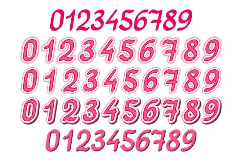 Vector Latin number clip arts Stock Illustration