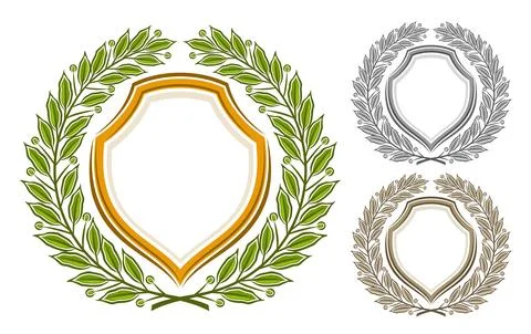 Vector Laurel Wreath Set Stock Illustration