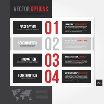 Vector layout with 4 different options. EPS10. Stock Illustration