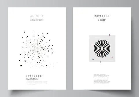 Vector layout of A4 cover design templates for brochure, flyer layout, booklet 스톡 일러스트