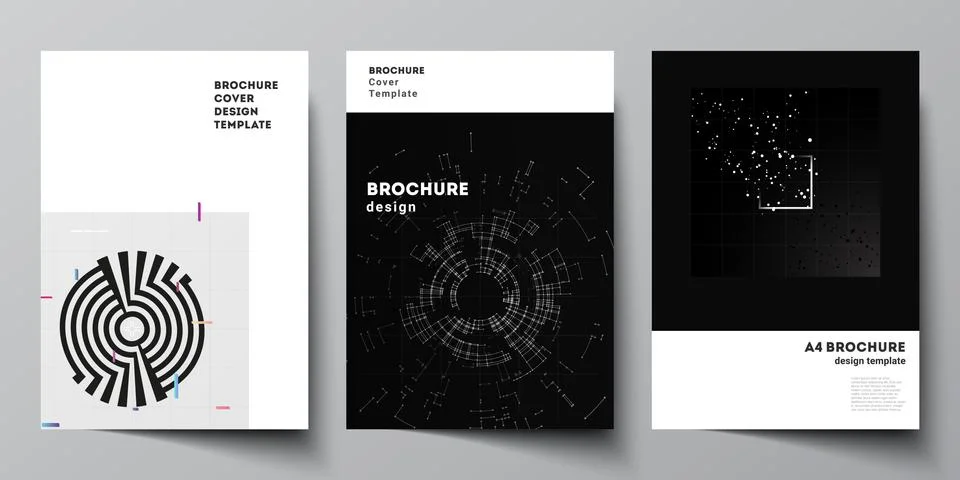 Vector layout of A4 cover design templates for brochure, flyer layout, booklet Stock Illustration