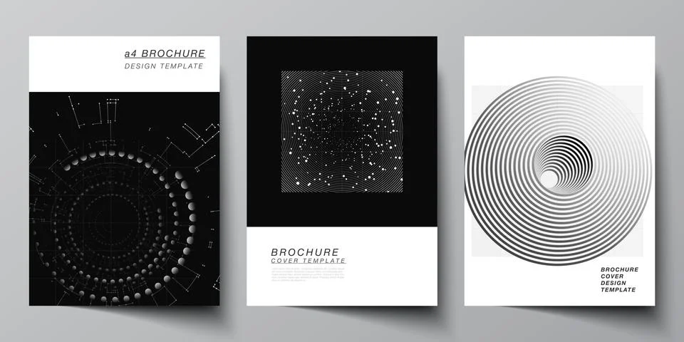 Vector layout of A4 cover design templates for brochure, flyer layout, booklet Stock Illustration