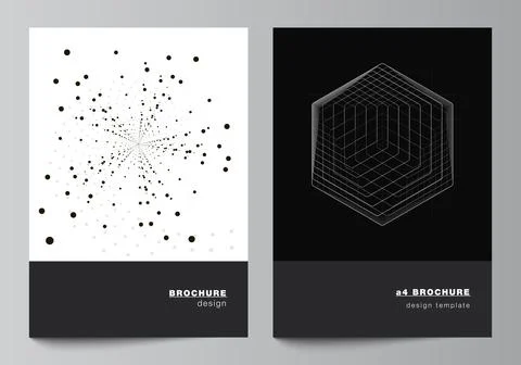 Vector layout of A4 cover design templates for brochure, flyer layout, booklet Stock Illustration