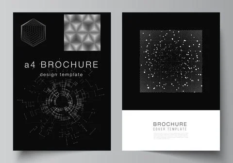 Vector layout of A4 cover design templates for brochure, flyer layout, booklet Stock Illustration