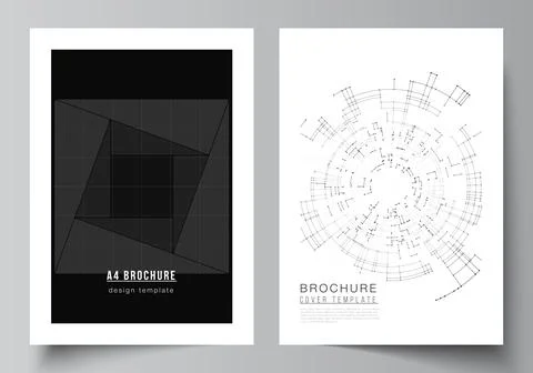 Vector layout of A4 cover design templates for brochure, flyer layout, booklet Stock Illustration