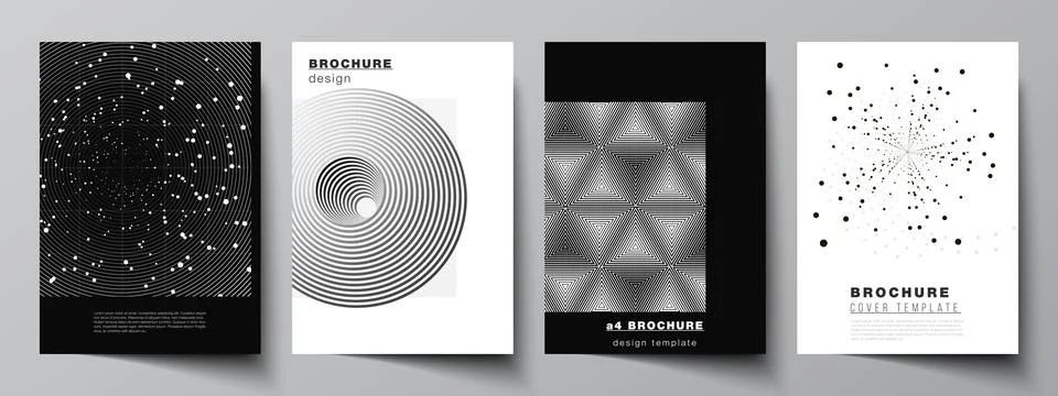 Vector layout of A4 cover design templates for brochure, flyer layout, booklet 스톡 일러스트