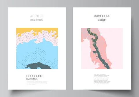 Vector layout of A4 cover mockups design templates for brochure, flyer layout Stock Illustration