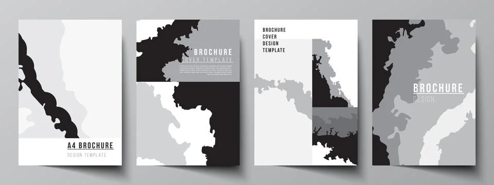 Vector layout of A4 cover mockups design template for brochure, flyer layout Stock Illustration