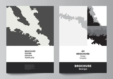 Vector layout of A4 cover mockups design template for brochure, flyer layout Stock Illustration