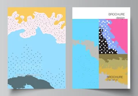 Vector layout of A4 cover mockups design templates for brochure, flyer layout Stock Illustration