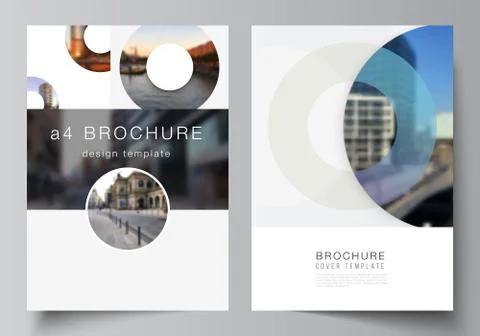 Vector layout of A4 cover mockups templates for brochure, flyer layout, booklet Stock Illustration