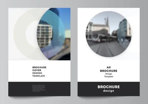 Vector layout of A4 cover mockups templates for brochure, flyer layout, booklet Stock Illustration