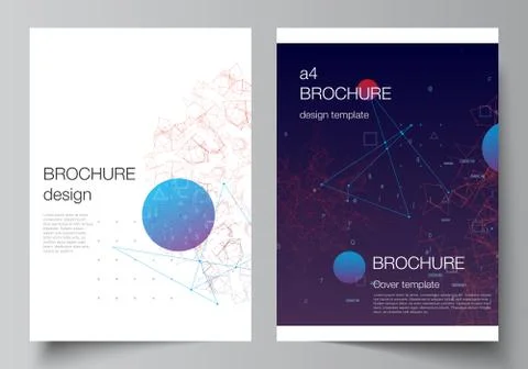 Vector layout of A4 cover mockups templates for brochure, flyer layout, booklet Illustrazione stock
