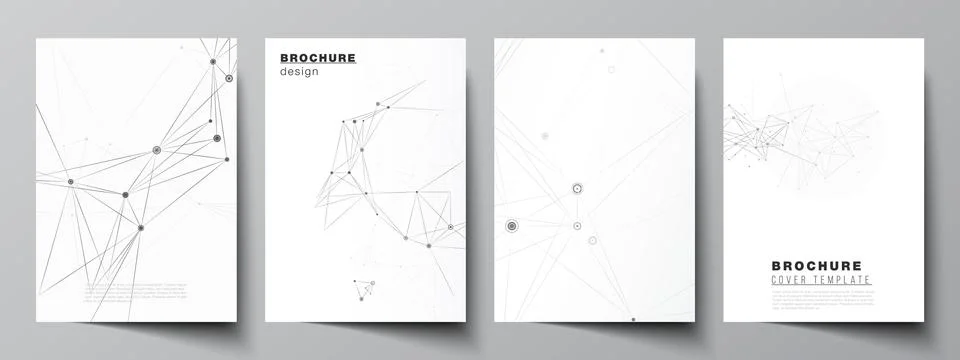 Vector layout of A4 cover mockups templates for brochure, flyer layout, booklet Stock Illustration