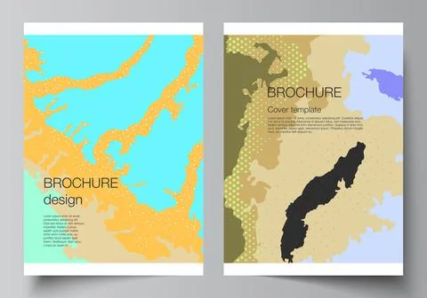 Vector layout of A4 cover mockups design templates for brochure, flyer layout Stock Illustration