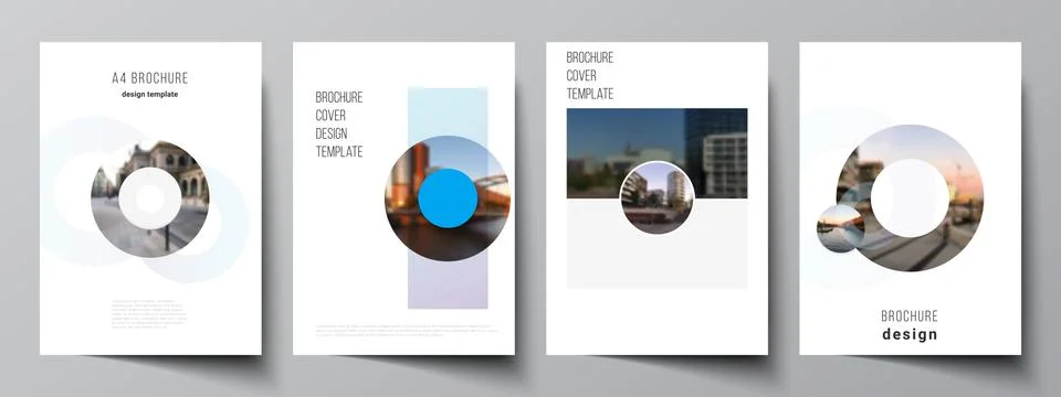 Vector layout of A4 cover mockups templates for brochure, flyer layout, booklet Stock Illustration