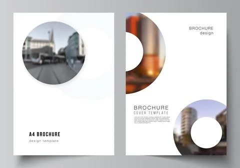 Vector layout of A4 cover mockups templates for brochure, flyer layout, booklet Stock Illustration