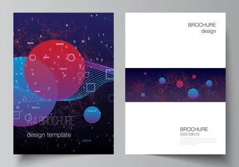 Vector layout of A4 cover mockups templates for brochure, flyer layout, booklet Illustrazione stock