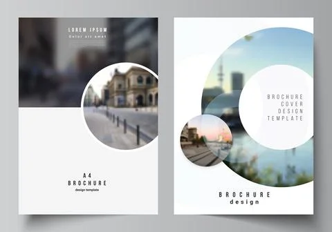 Vector layout of A4 cover mockups templates for brochure, flyer layout, booklet Stock Illustration
