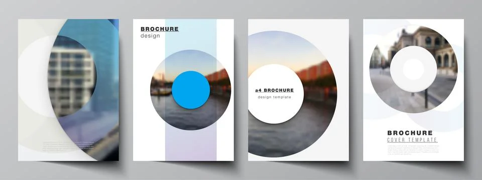 Vector layout of A4 cover mockups templates for brochure, flyer layout, booklet Stock Illustration