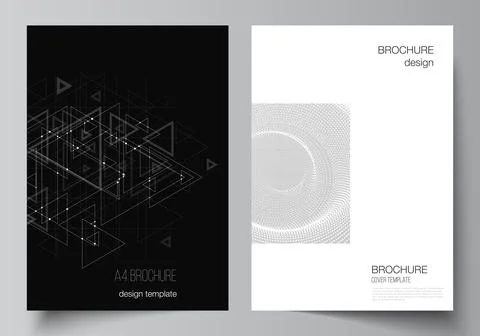 Vector layout of A4 cover mockups templates for brochure, flyer layout, booklet Stock Illustration