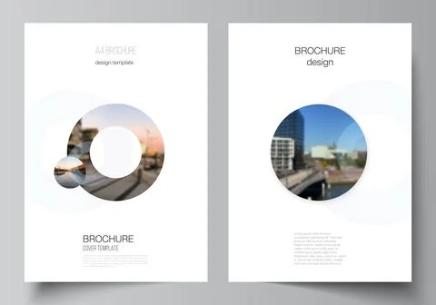 Vector layout of A4 cover mockups templates for brochure, flyer layout, booklet Stock Illustration
