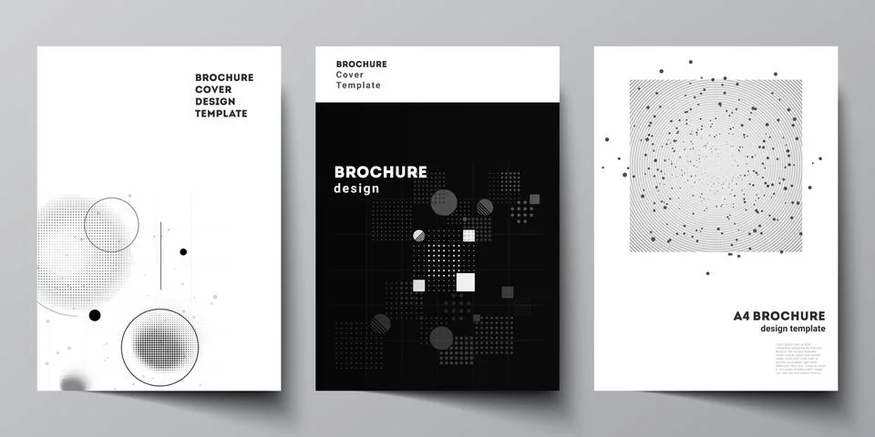 Vector layout of A4 cover mockups templates for brochure, flyer layout, booklet Stock Illustration
