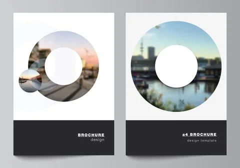 Vector layout of A4 cover mockups templates for brochure, flyer layout, booklet Stock Illustration