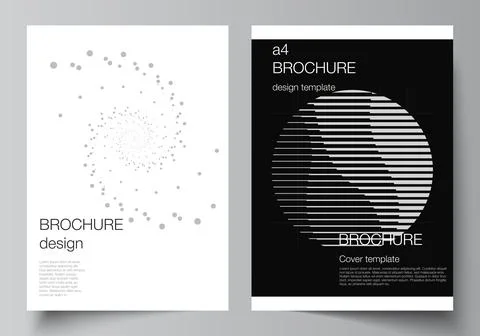 Vector layout of A4 cover mockups templates for brochure, flyer layout, booklet Stock Illustration