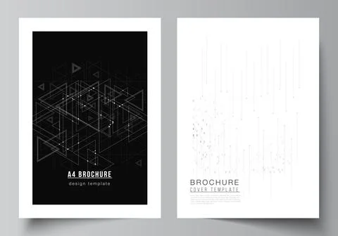 Vector layout of A4 cover mockups templates for brochure, flyer layout, booklet Stock Illustration