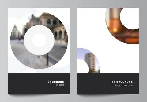 Vector layout of A4 cover mockups templates for brochure, flyer layout, booklet Stock Illustration