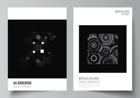 Vector layout of A4 cover mockups templates for brochure, flyer layout, booklet Stock Illustration