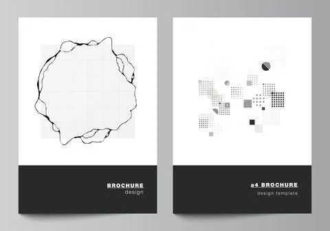 Vector layout of A4 cover mockups templates for brochure, flyer layout, booklet 스톡 일러스트