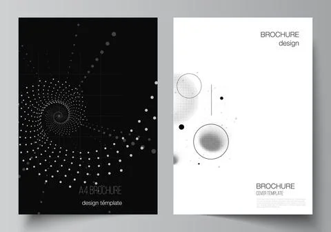 Vector layout of A4 cover mockups templates for brochure, flyer layout, booklet Stock Illustration