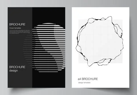 Vector layout of A4 cover mockups templates for brochure, flyer layout, booklet Stock Illustration