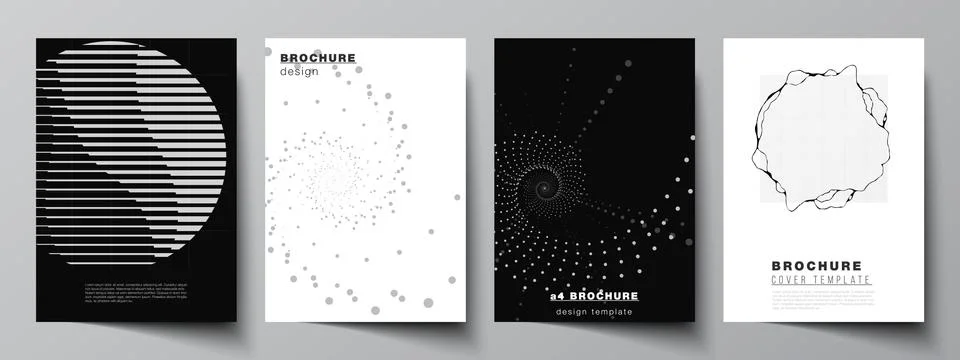 Vector layout of A4 cover mockups templates for brochure, flyer layout, booklet Stock Illustration