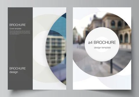 Vector layout of A4 cover mockups templates for brochure, flyer layout, booklet Stock Illustration
